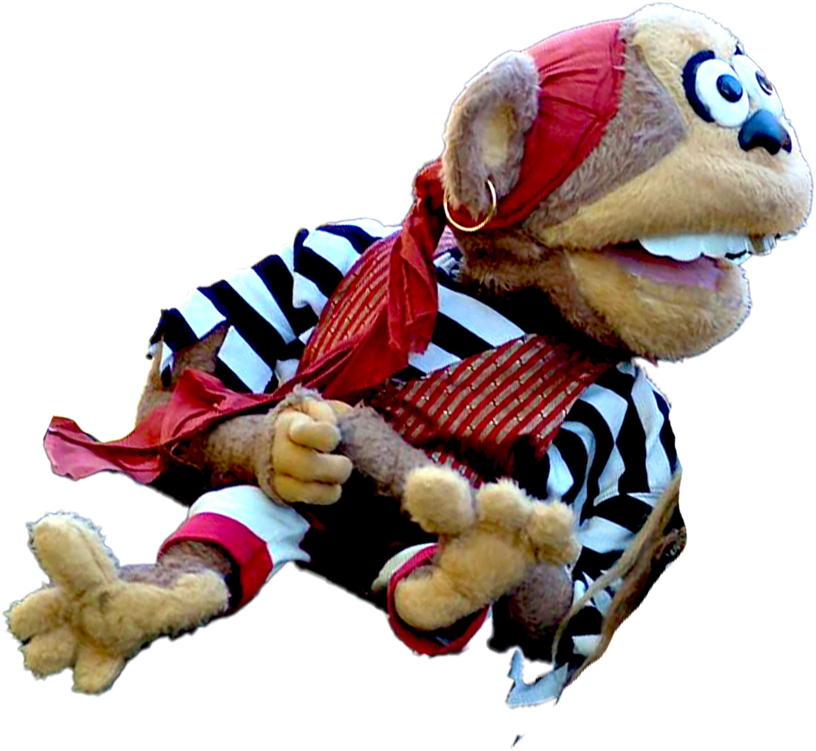 Maynard the Talking Monkey, Jack's wisecracking ventriloquist puppet, in his own pirate bandana.